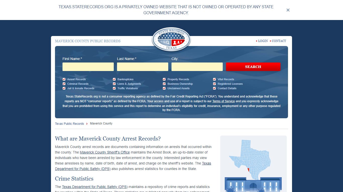 Maverick County Arrest, Court, and Public Records | StateRecords.org