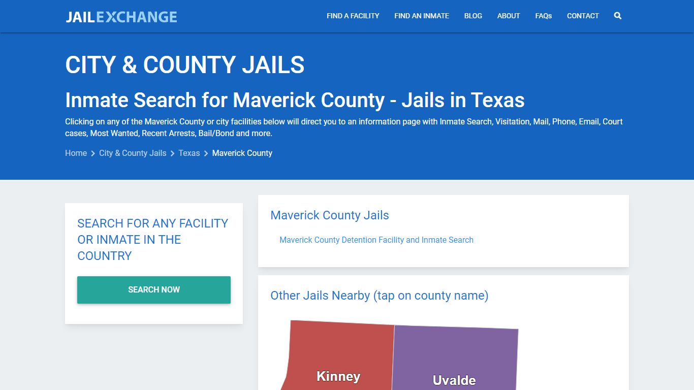 Inmate Search for Maverick County | Jails in Texas - Jail Exchange